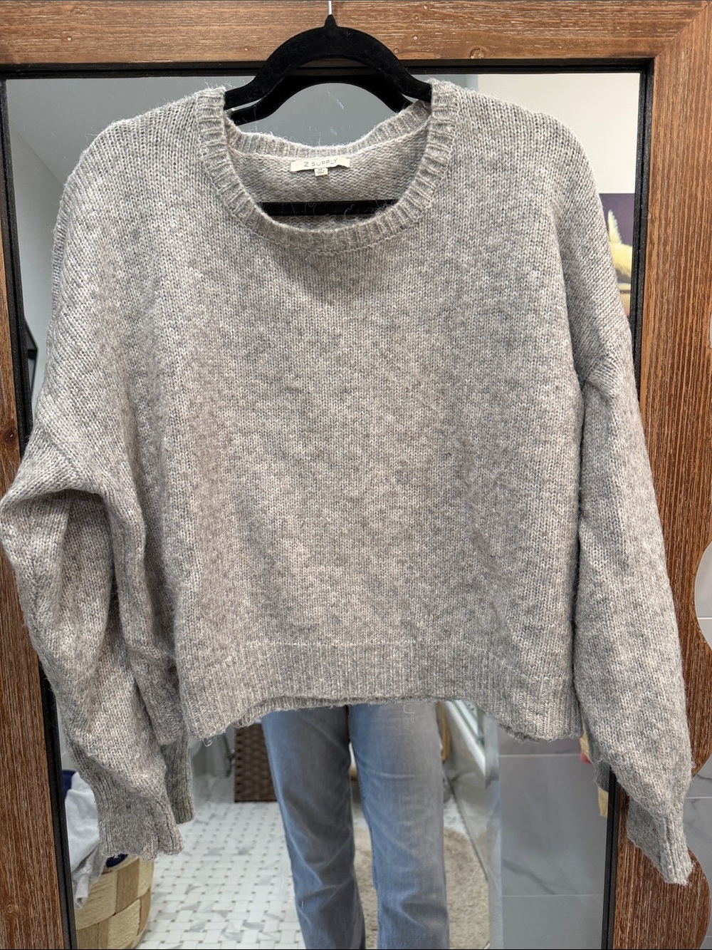 Z Supply Heather Gray Crewneck Sweater